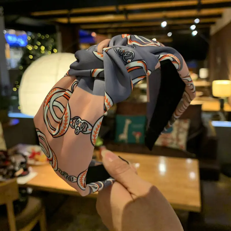 Модный стиль ободок для женщин/девушек полосатый повязка головы с принтом 2019