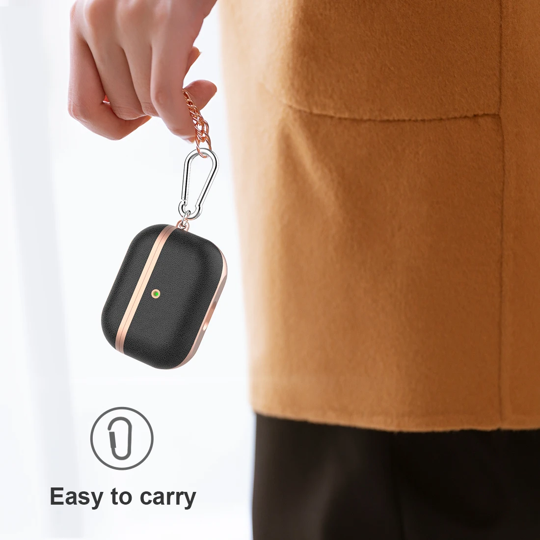 Для AirPods Pro роскошное покрытие для чехла TPU + PU Кожаный противоударный защитный