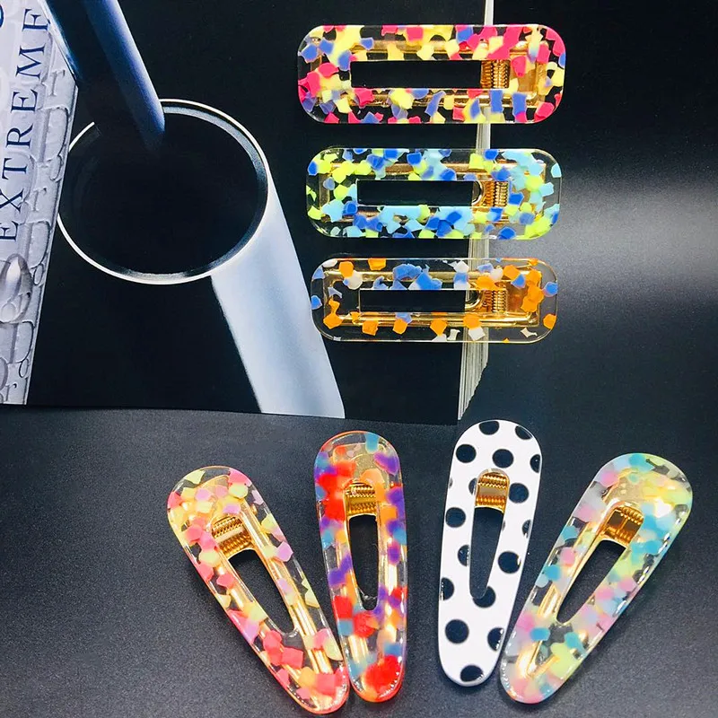 2 шт. новинка шпилька для женщин и девочек из мраморного ацетата заколки волос