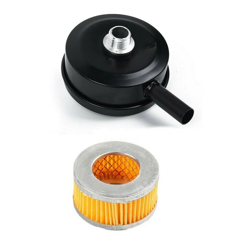 

2 PCS Air Compressor Male Intake Muffler 20mm Thread Metal Shell Silencer Spare Filter Element For Admitting Port Pneumatic Par