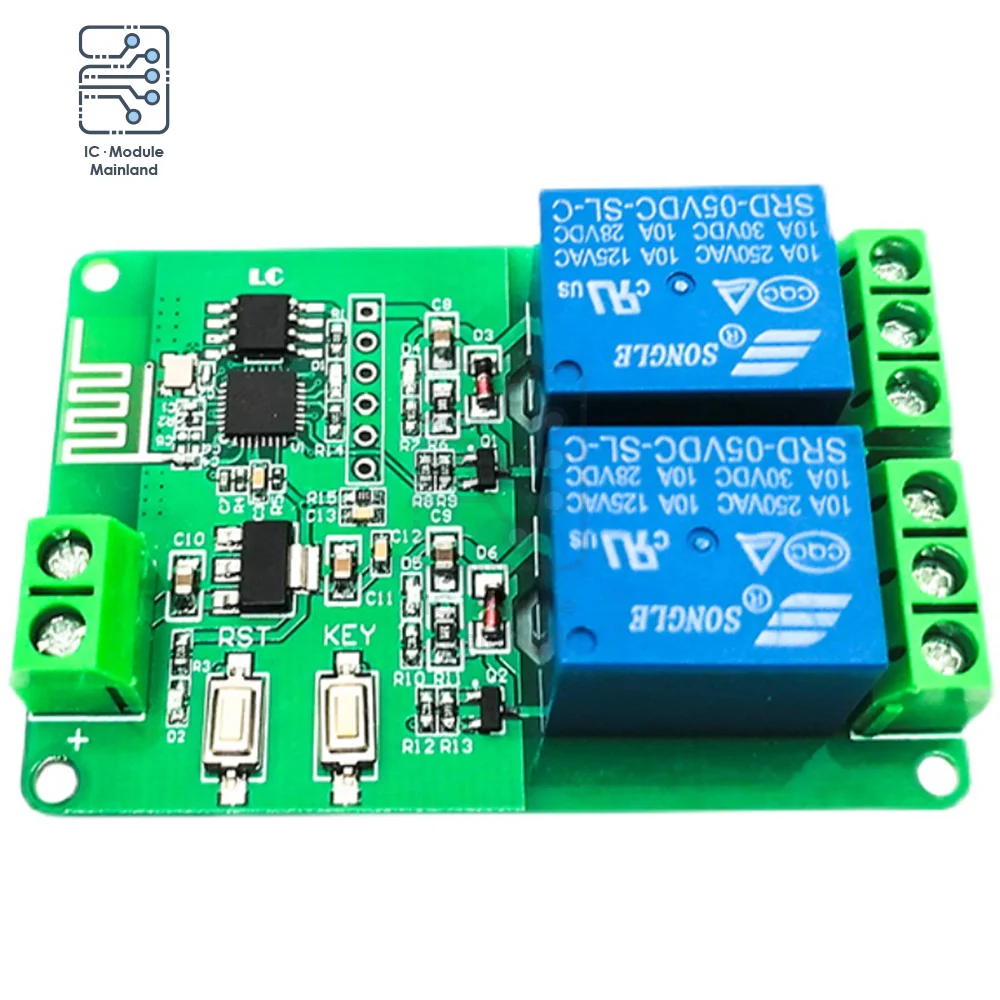 

ESP8266 Chip DC 5V Single Dual Channel Remote Control WiFi Relay Module Wireless Board Smart Home Intelligent Switch