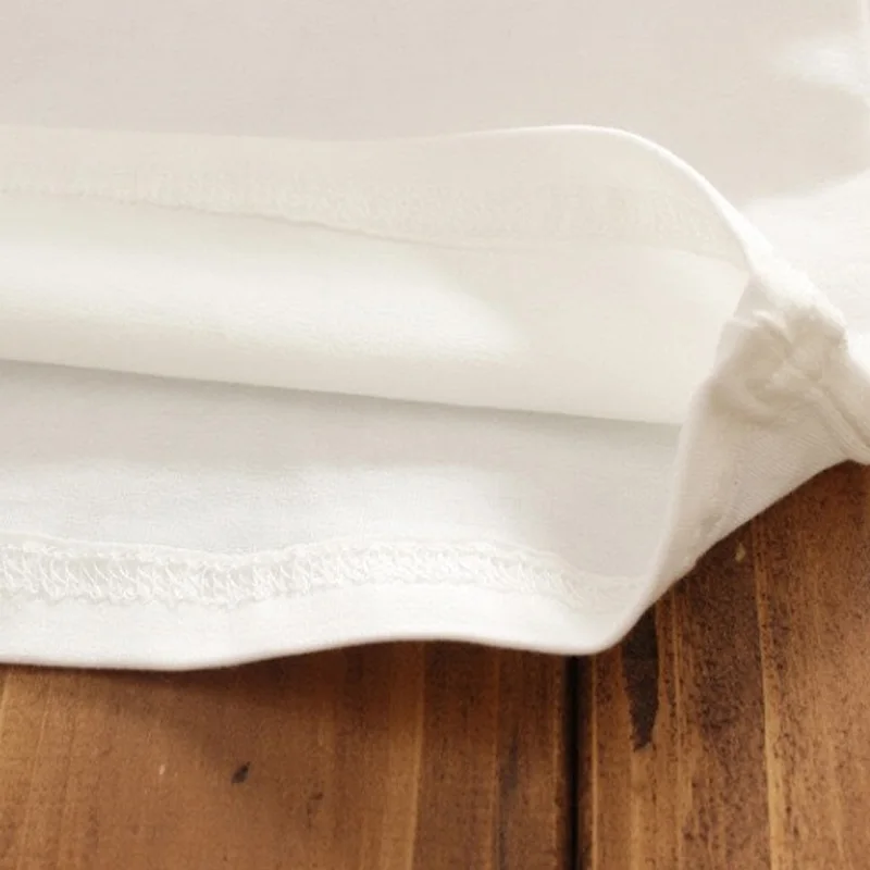 Милая Белая Блузка для девочек хлопковые топы с длинными рукавами и кружевным