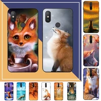 animal cute fox phone case for redmi note 8 7 9 4 6 pro max t x 5a 3 10 lite pro