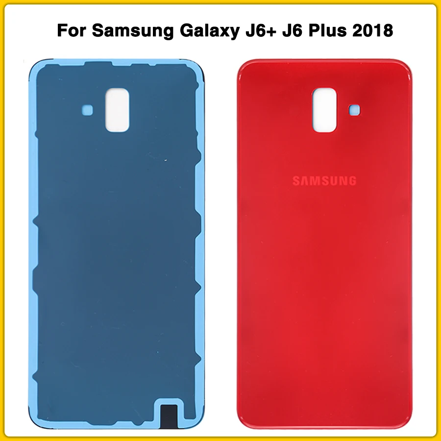 Чехол J6 Plus для samsung Galaxy J6+ J6 Plus J610 J610F задняя крышка для батареи задняя крышка+ клей