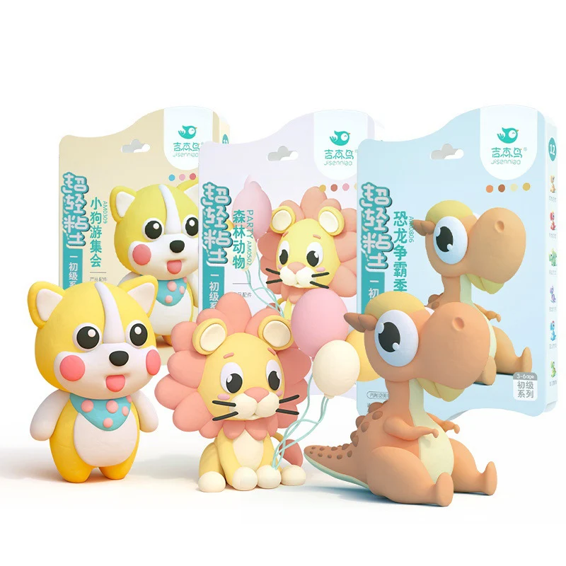 

Cartoons DIY Light Playdough Polymer Plasticine Clay Toys Air Drying Casting Modelling Clay Tool Creative Kids