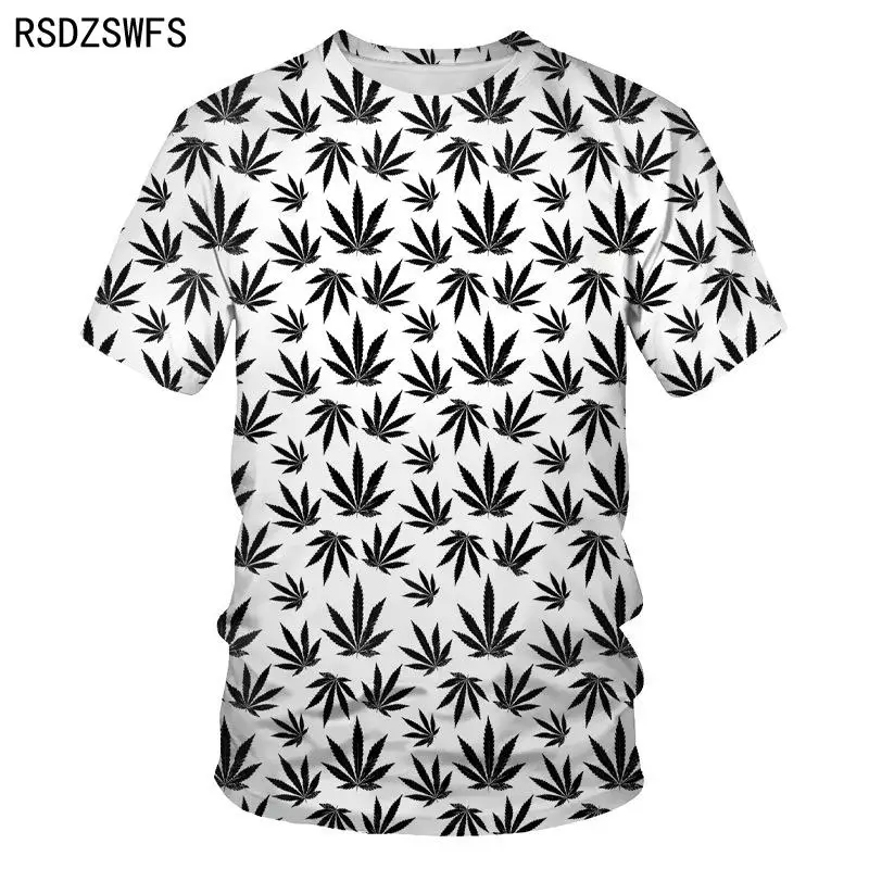 Fashion Natural Weeds 3D Printe Men T-Shirts Casual Short Sleeve T Shirt For Hip Hop Oversized T-Shirt O-Neck Soft Elastic | Мужская