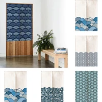 japanese bedroom kitchen partition curtain geomantic half panel curtain no hole home decoration blackout curtain