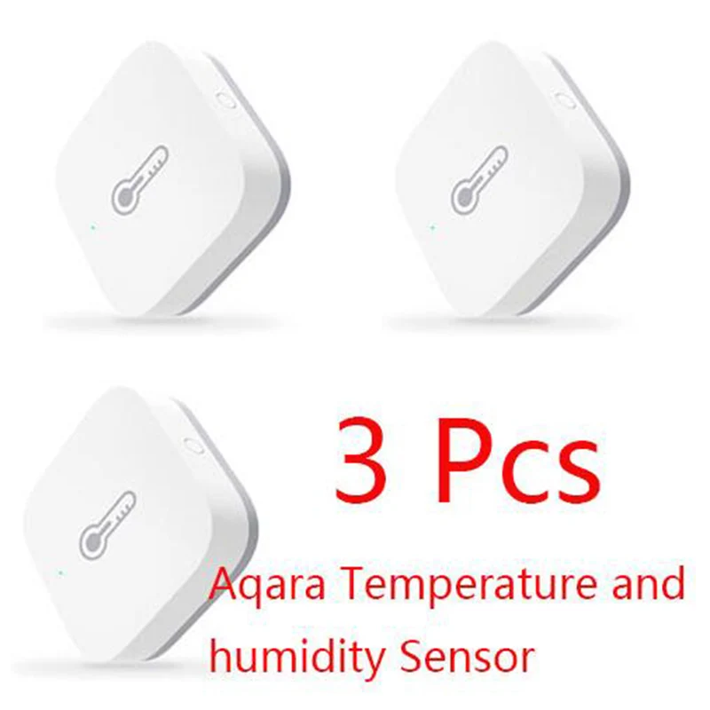 3pc Aqara Humidity Xiaomi Aqara умный датчик температуры и влажности воздуха давление окружающей среды умный контроль через приложение Mihome Zigbee подключение - Цвет: 3pc Aqara Humidity