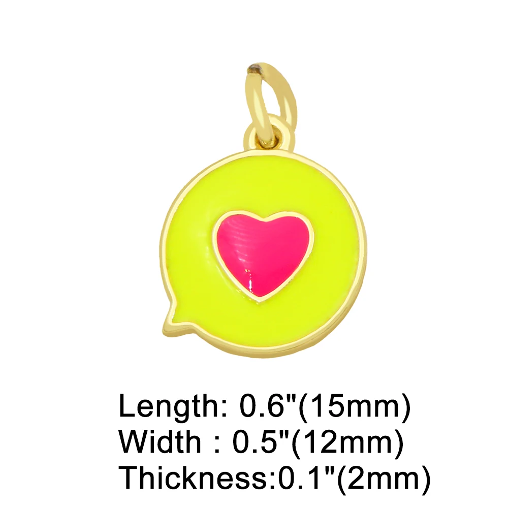 OCESRIO красочные маленькие эмалированные сердца монеты подвески для дисков