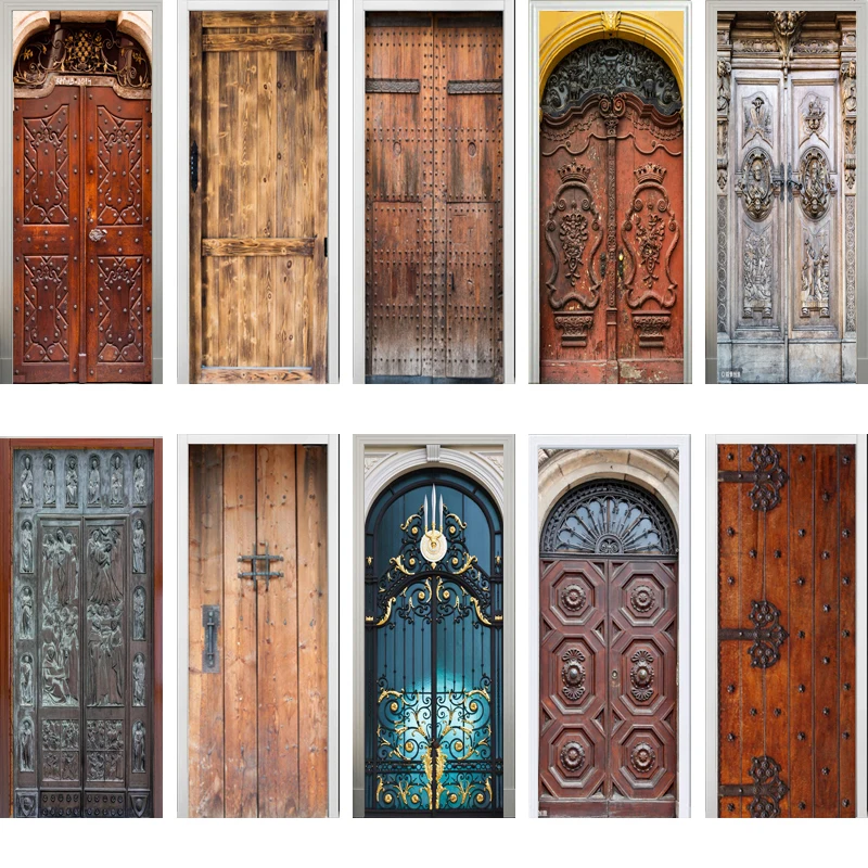 3D наклейка на дверь Настенная Наклейка Настенные обои плакат самоклеящаяся