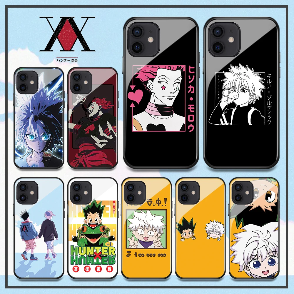 Чехол из закаленного стекла для телефона Hunter X HXH Anime Hisoka IPhone XR XS MAX SE2 6 7 8 Plus 11 12 13 pro