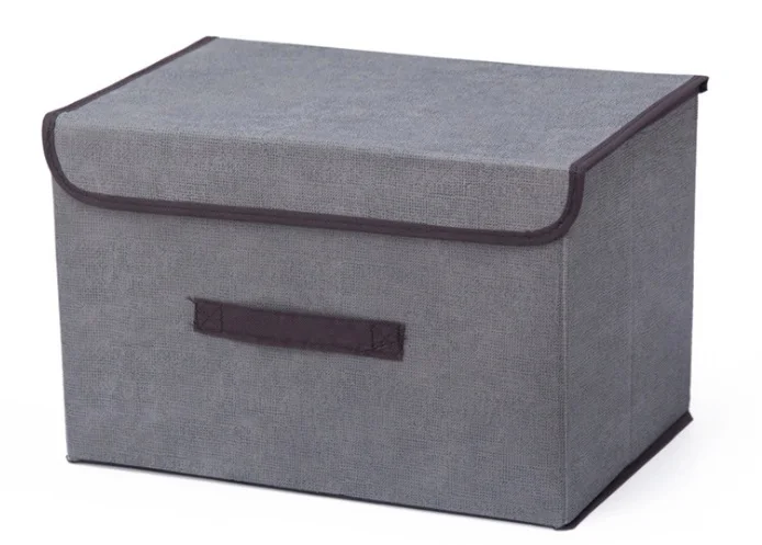 36x23x24 Grey Тканевый складной контейнер-органайзер с ручками для ящика, детской комнаты, шкафа, офиса, дома - Цвет: 36x23x24 Grey