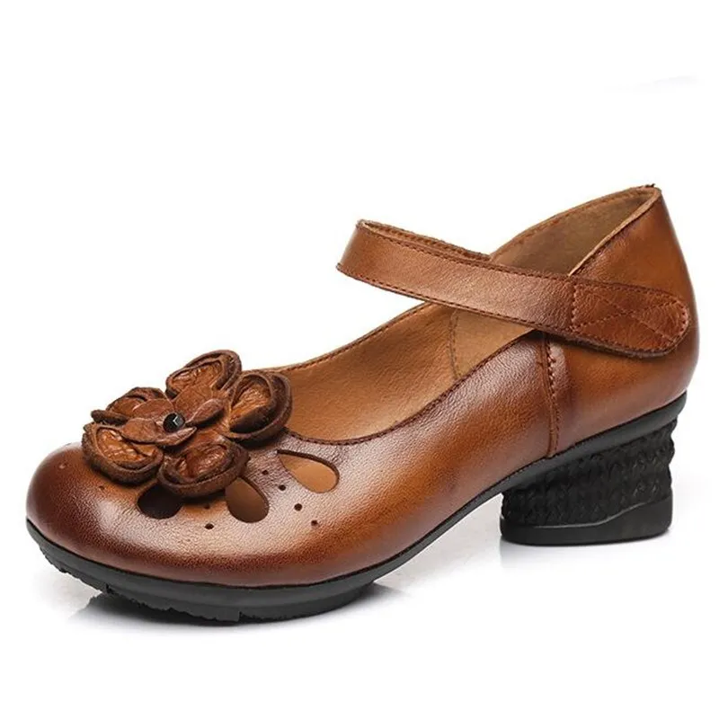 Лидер продаж Новинка 2020 года женская кожаная обувь из воловьей кожи с цветочным