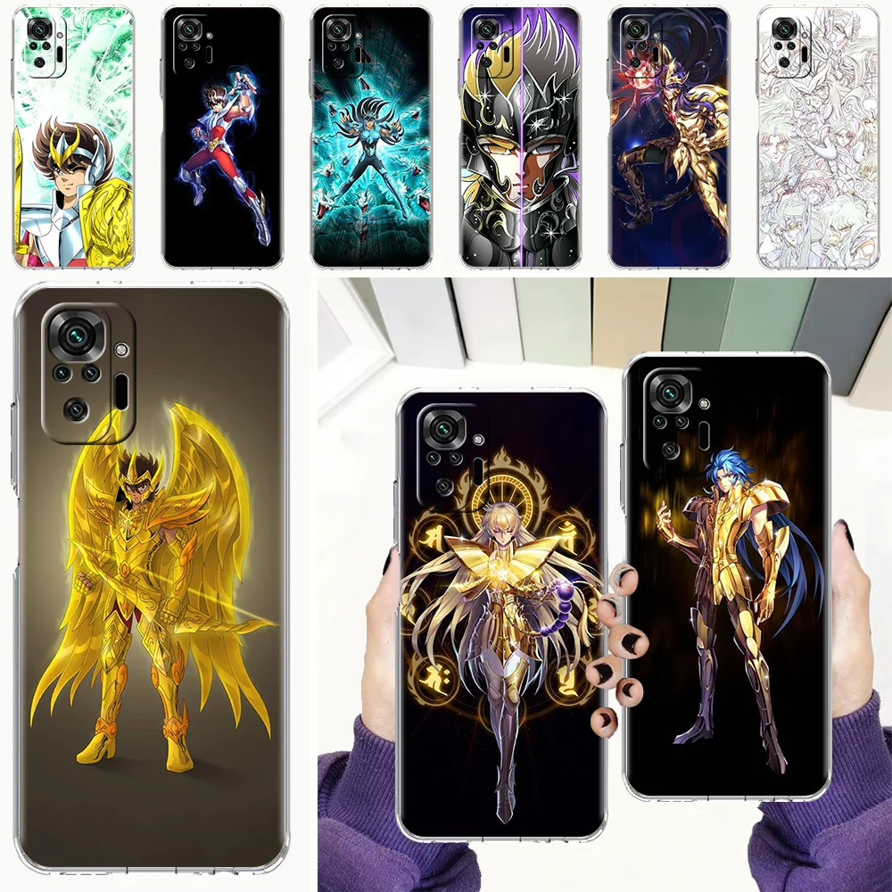 

Saint Seiya Anime Case For Xiaomi Redmi 8 8A 9A 9C 9 Note 7 8 8T 9 9S 10 Pro K40 Mi Poco X3 NFC M3 Transparent Soft Shell Coque