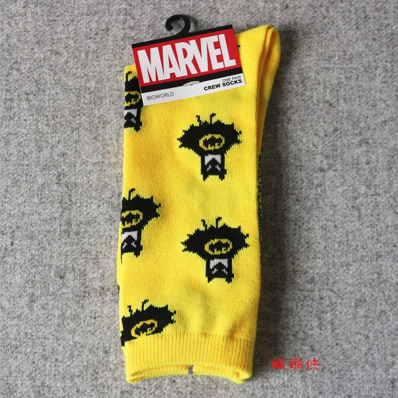 Мужские носки, герой комиксов Marvel, носки с героями мультфильмов, Железный человек, Капитан Америка, косплей, гольфы, Человек-паук, Тор, Халк, повседневные носки - Цвет: 7
