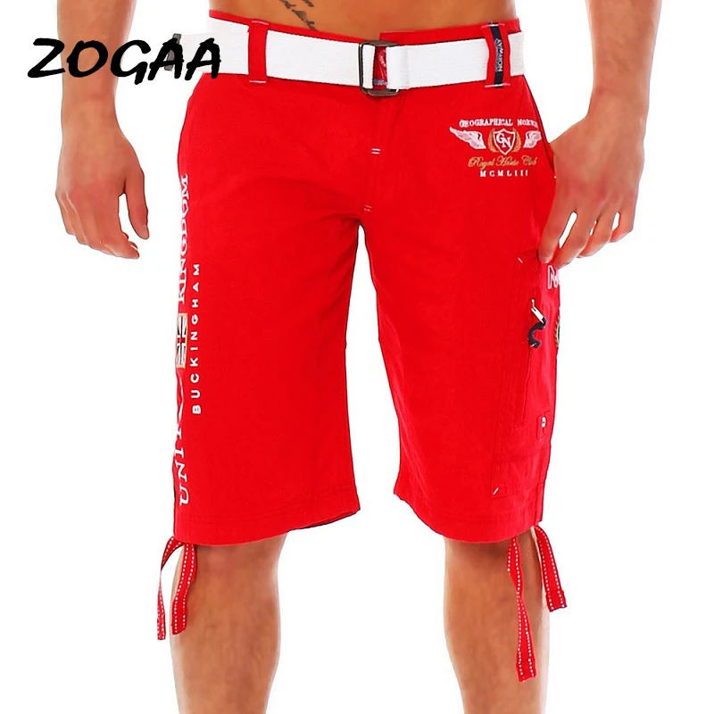 

ZOGAA Shorts Men Knee Length Mens Joggers Male Trousers Casual Solid Sweatpants Loose Peosonality Printed Hot Sale New Fashion