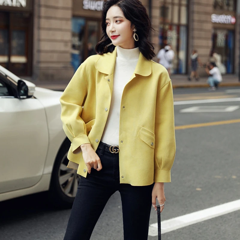 Качественное женское короткое пальто весна осень новый стиль корейские