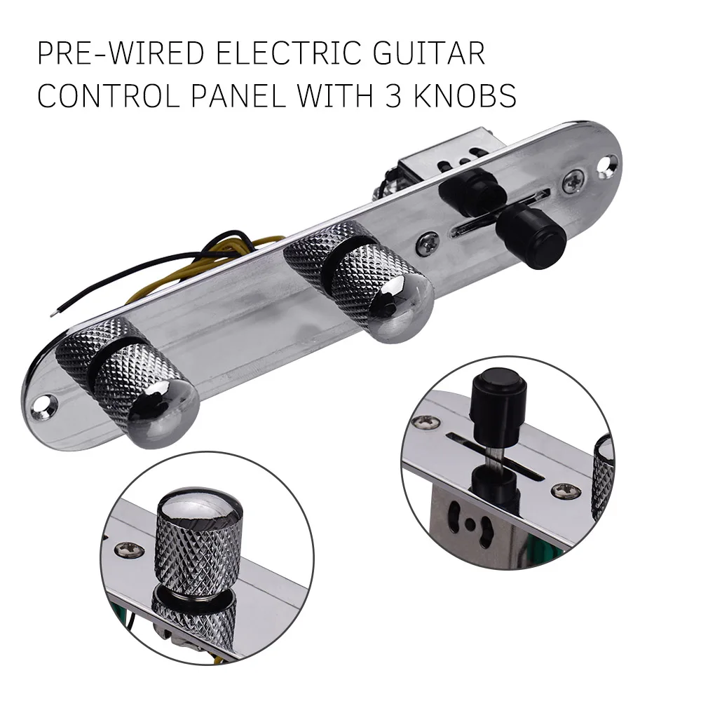 Панель управления для Tele Guitar Telecaster и сменные ручки гитары Style Silver | Спорт