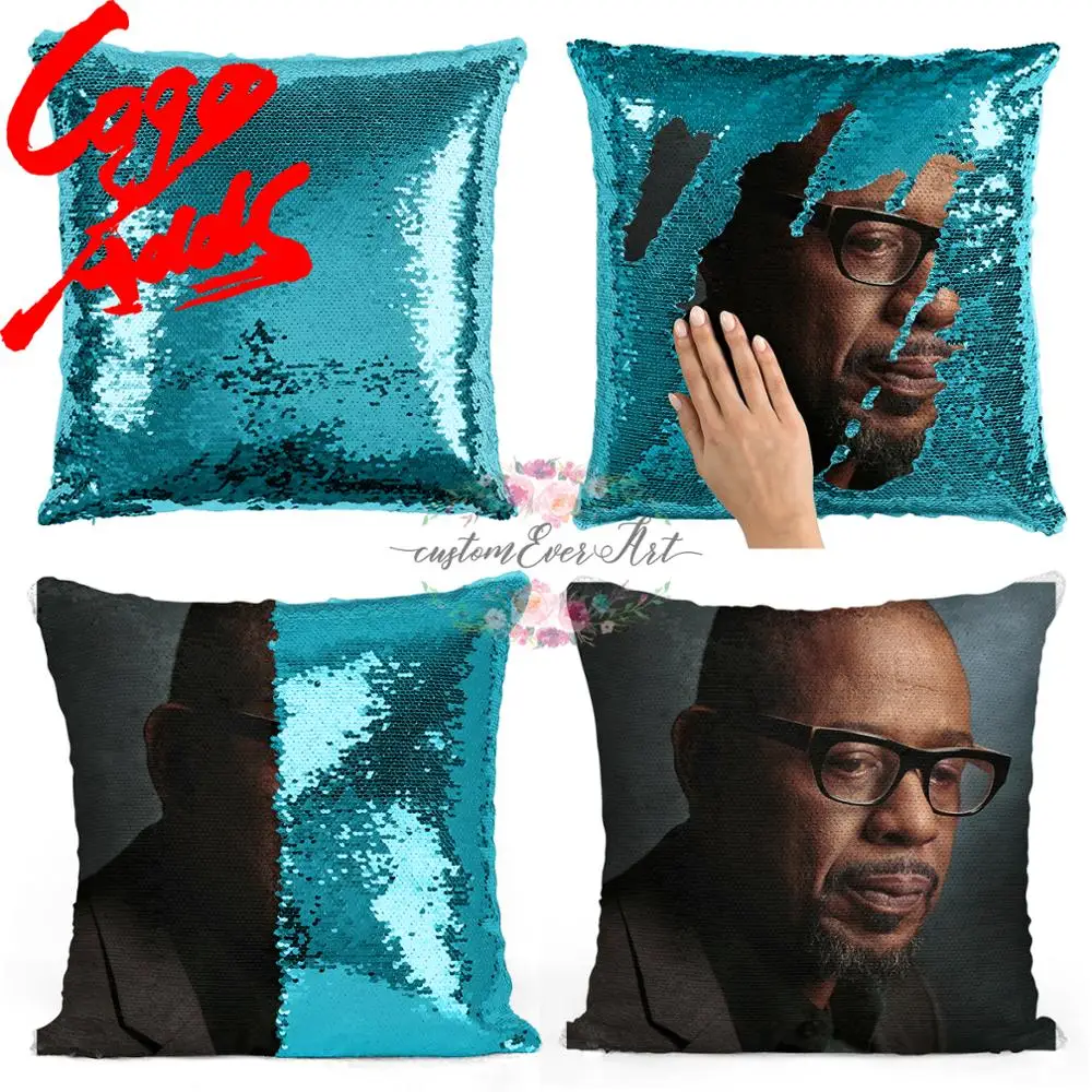 

Forest Whitaker sequin pillow | sequin Pillowcase | Two color pillow | gift for her | gift for him | pillow | magic pillow