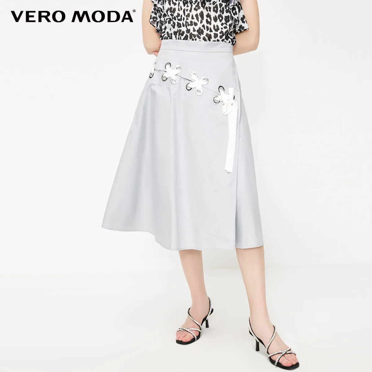 Женская хлопковая юбка на шнуровке Vero Moda | 319216523|Женские юбки|