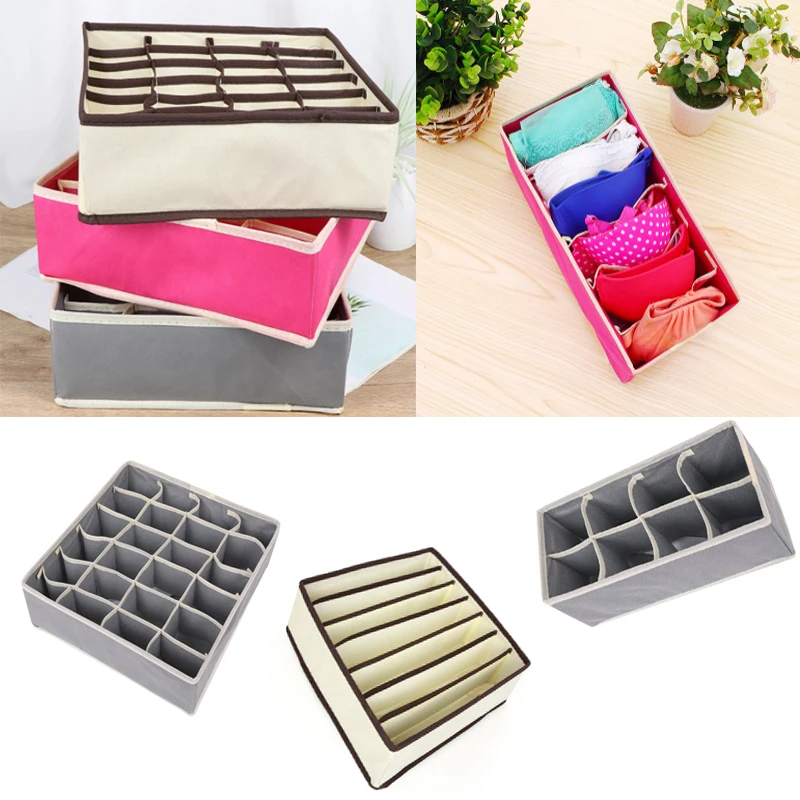 

1 шт. тканевые коробки для хранения носков, ящик-органайзер для нижнего белья, шкафа, складной моющийся органайзер для галстуков, хранилище с...