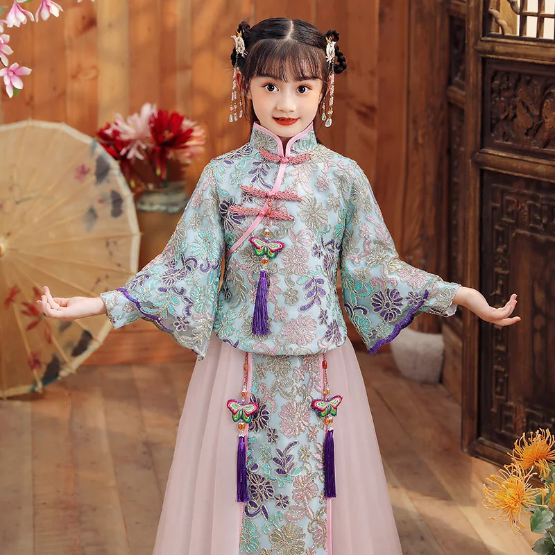 

Осенне-зимнее платье Hanfu Ru для девочек, супер неувядающий костюм Тан, одежда в китайском стиле, одежда для выступлений, вечернее платье