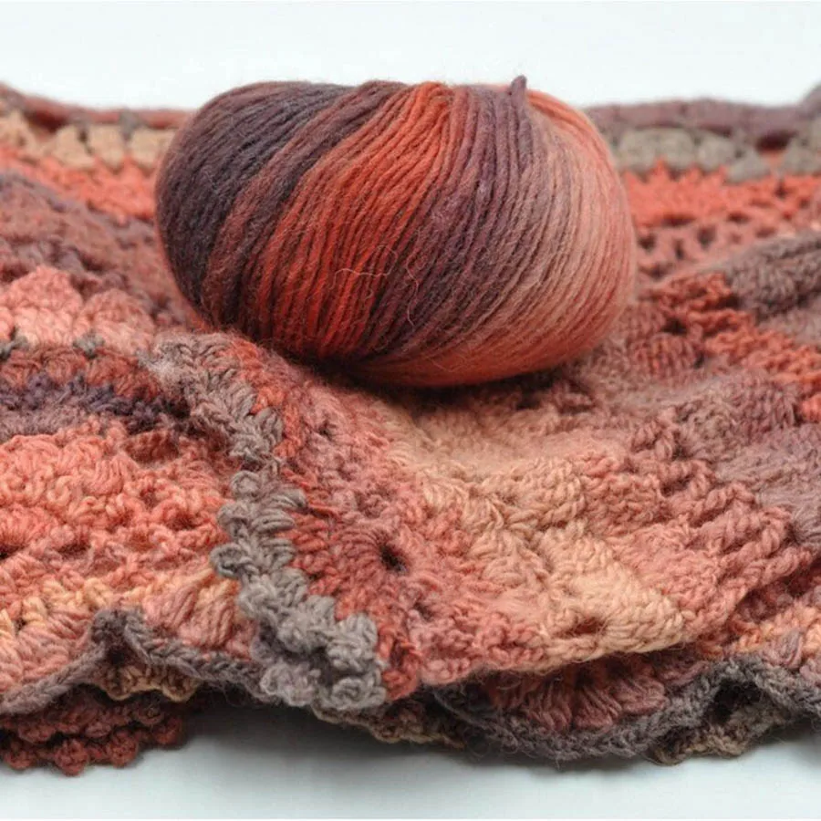 50 г шерстяная хлопчатобумажная пряжа для вязания крючком ручная трикотажная