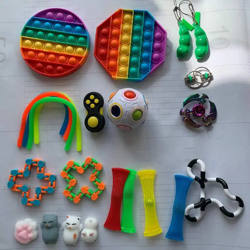 

Непоседа сенсорные набор игрушек, игрушка для снятия стресса, игрушки аутизм, тревожность снятия стресса пузырь Непоседа сенсорные игрушки...