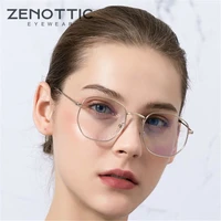 zenottic anti blue light computer glasses for women titanium square eyewear frames prescription optical blue blocking glasses