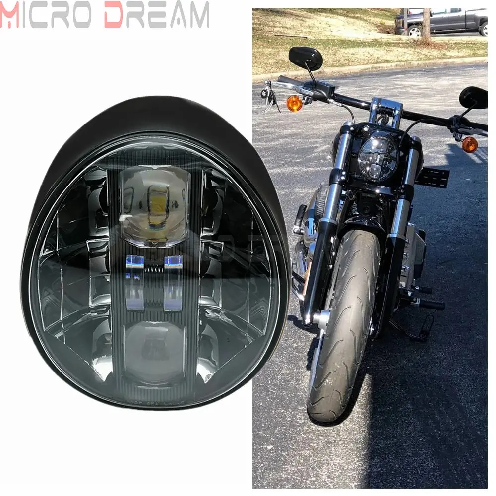 

White DRL Daytime Running Light LED Front Headlight Headlamp Waterproof for Harley Softail Breakout 114 FXBR FXBRS 2018-Up 2019