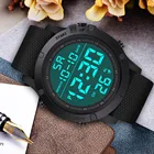 Часы наручные мужские цифровые светодиодные, модные спортивные электронные в стиле милитари, с датой, для спорта на открытом воздухе