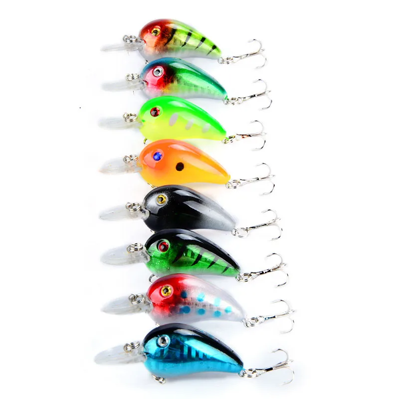

8Colors 6cm/5.8g Artificial Plastic Hard Bait Wobbler 6# Sharp Hook Bionic Bait 3D Eyes Diving Depth 0.5-1.5M Sea Fishing Lures