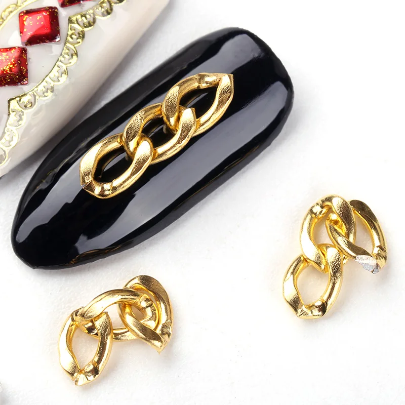 Золотые серебряные черные заклепки 3D украшения для ногтей шпильки металлическая