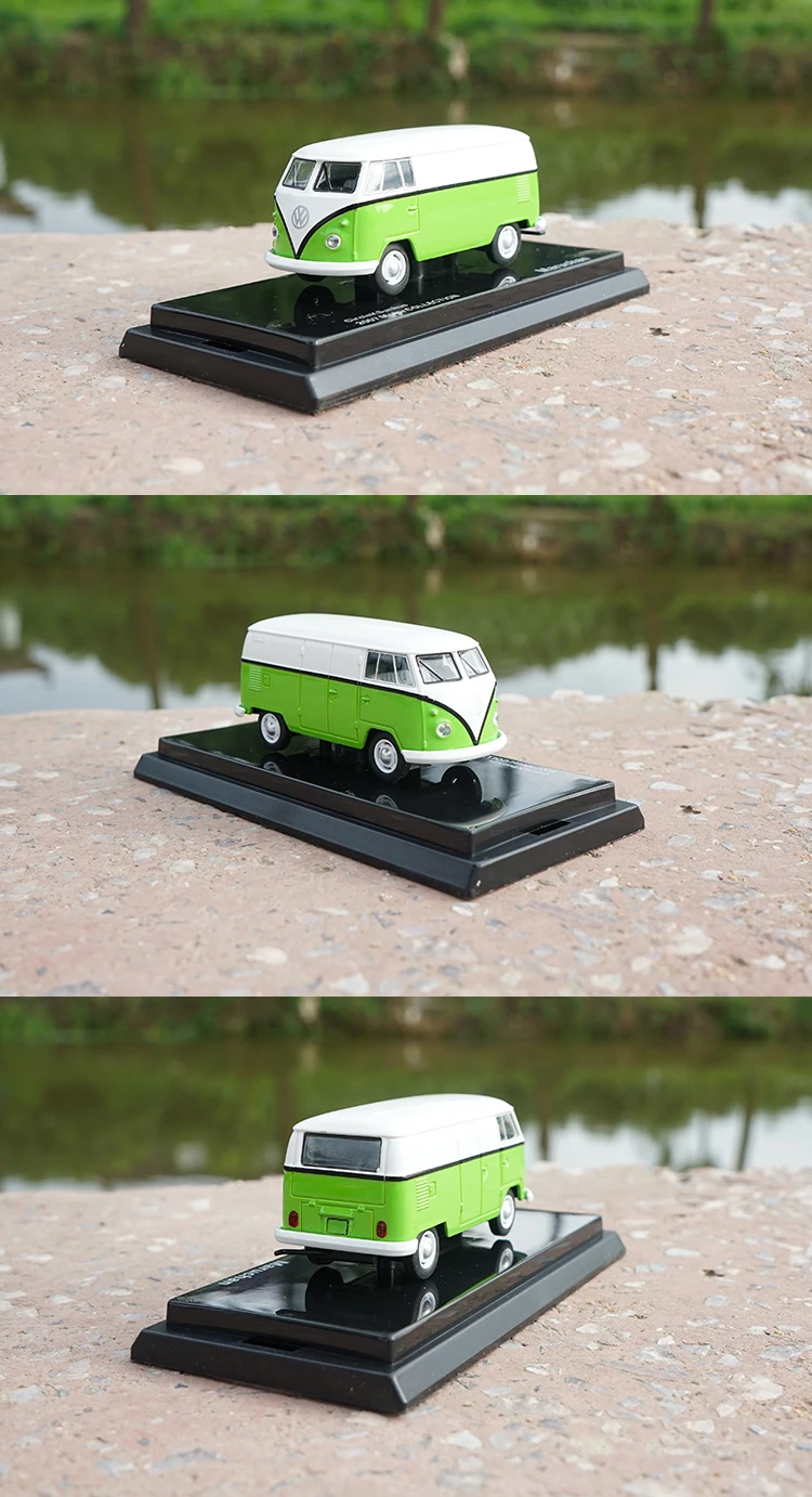 1: 64 VW фургон грузовой автобус T1 литая модель автомобиля игрушки Металлическая Модель автомобиля оригинальная коробка