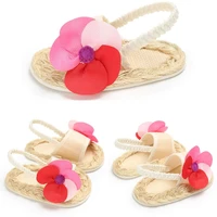 baby infant kids girl rattan sole crib sandals toddler newborn flower shoes