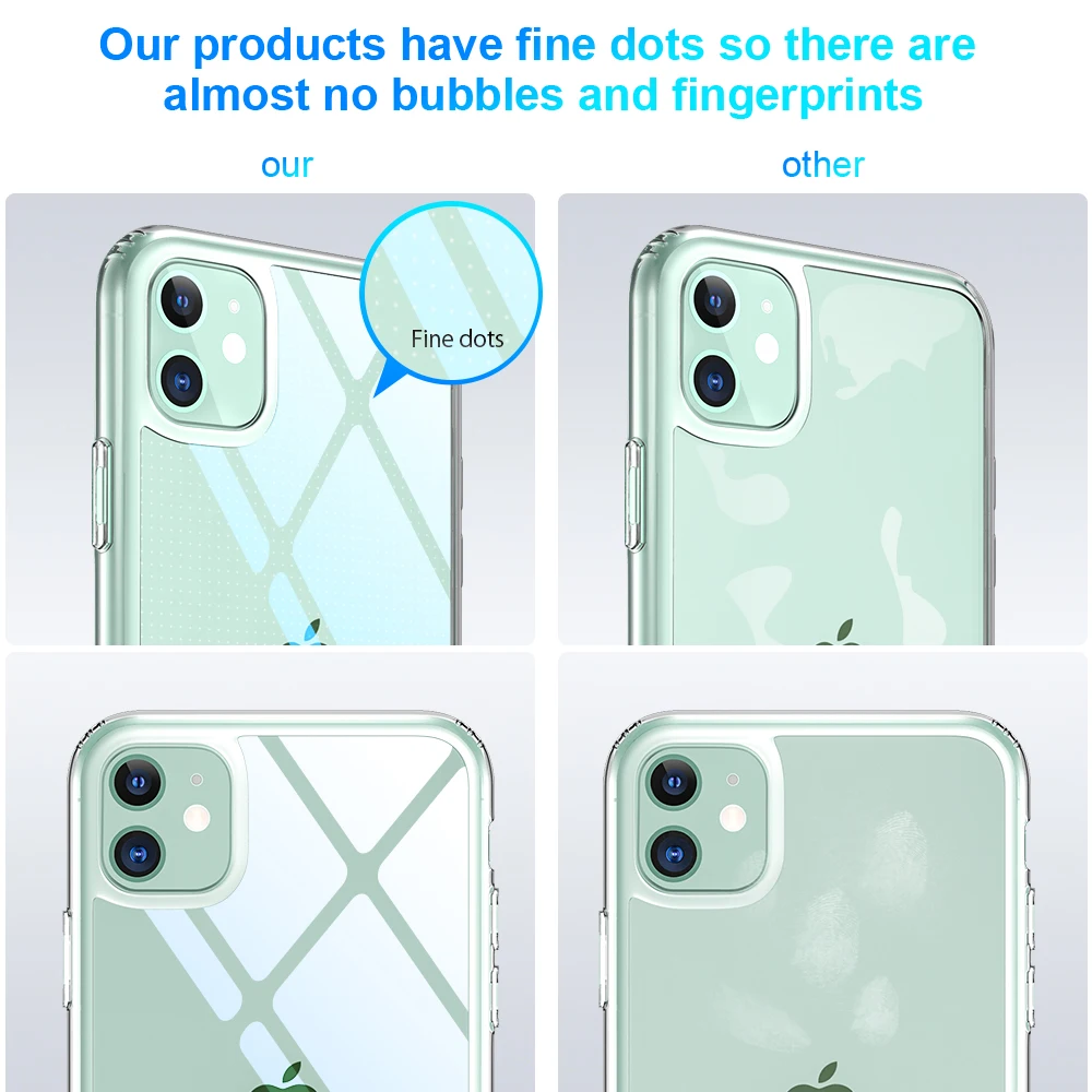 Роскошный прозрачный мягкий ТПУ чехол из закаленного стекла для Apple iPhone 11 6 1 Чехол