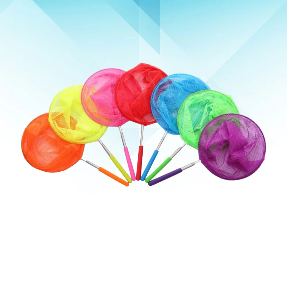 

6pcs Children Telescopic Nets Insect Catching Insects Bugs Extendable Nets Outdoor Tools for Boys and Girls (+ Yellow + Red