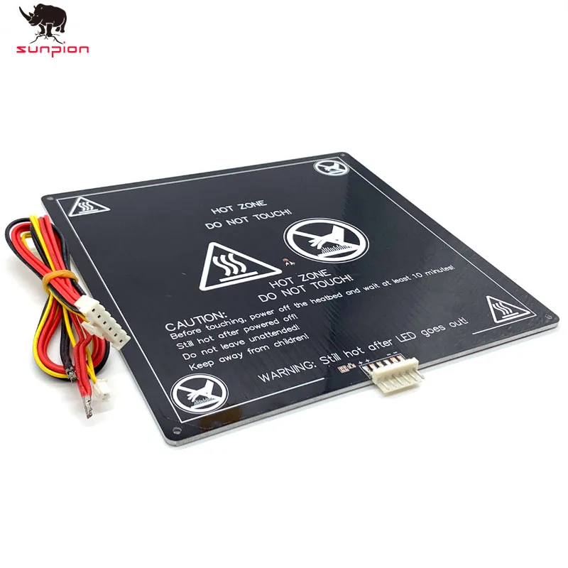 3D Printer Parts 1PCS black MK3 220*220*3MM hotbed latest Aluminum heated bed for Hot-bed Support 12V130W 3d printer accessrioes