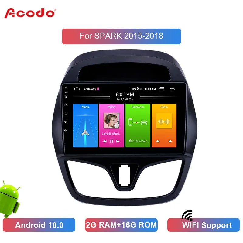 

Автомобильный радиоприемник ACODO 2 + 16G Android 10,0, мультимедийный плеер для Chevrolet SPARK 2015-2018, навигация GPS, 2 din