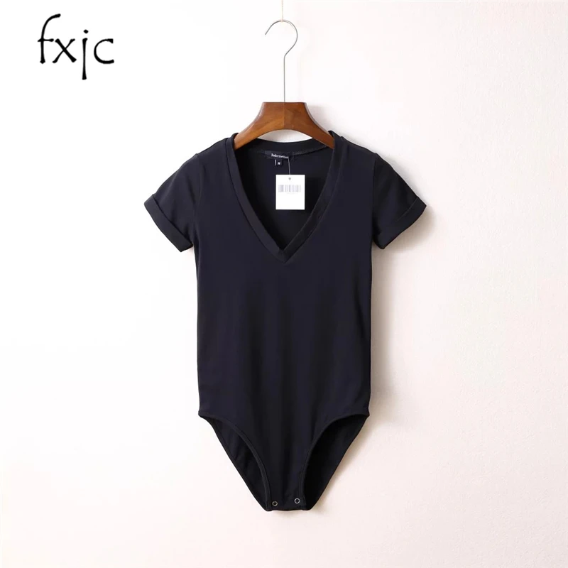 2021 summer stretch self-cultivation V-neck short-sleeved T-shirt female half-sleeved jumpsuit bottoming shirt ZR183 |