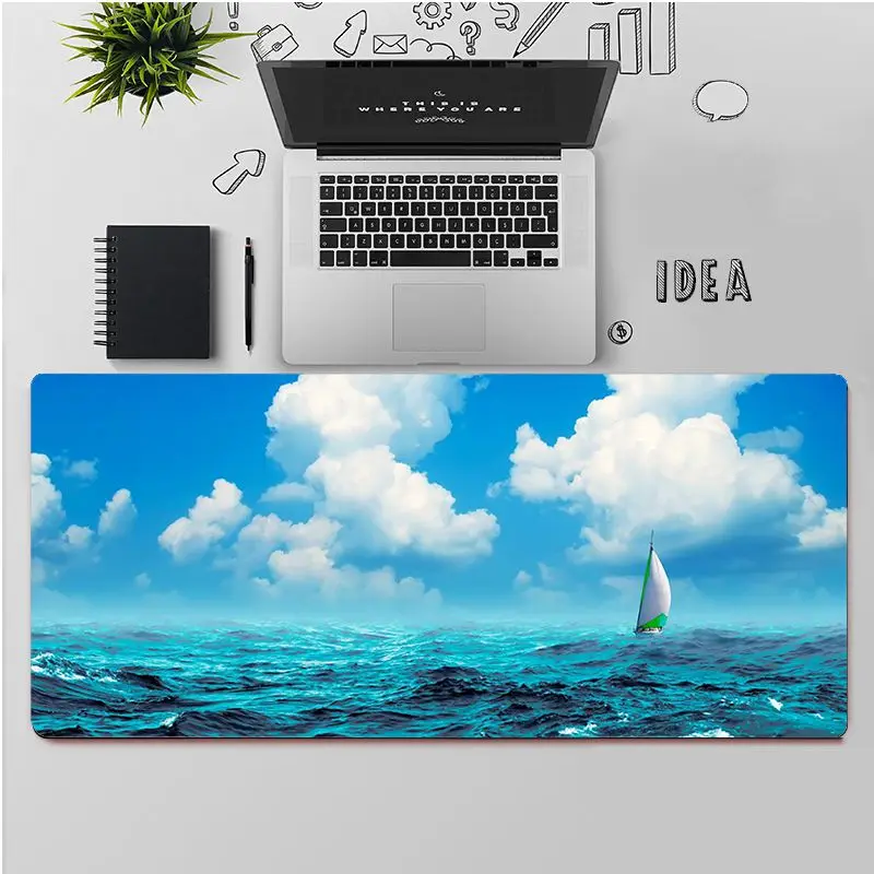 

YNDFCNB High Quality Ship sailing at sea Rubber PC Computer Gaming mousepad Free Shipping Large Mouse Pad Keyboards Mat