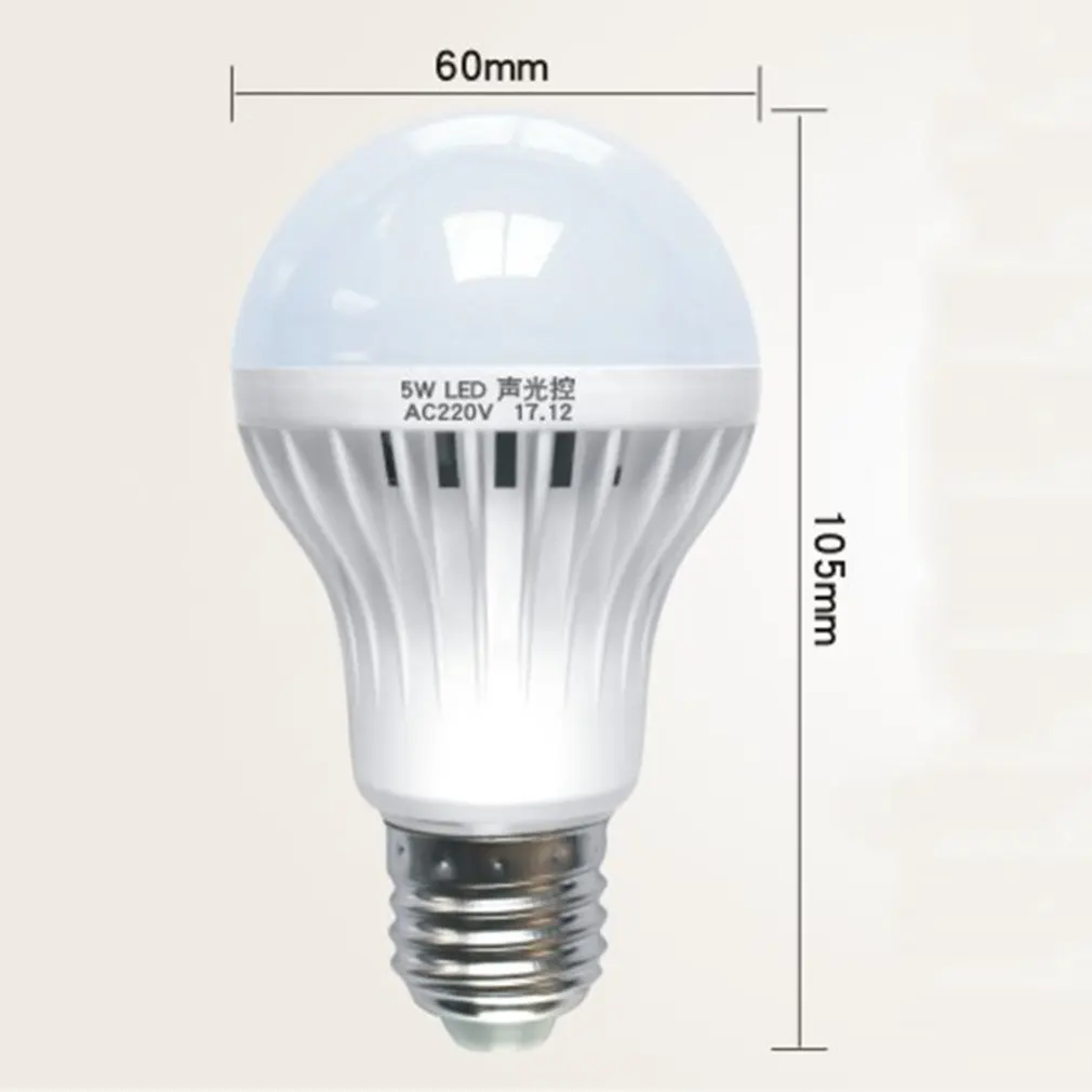 

Sound And Light Control Sensor Light E27 Motion Detector Led Bulb Lamp Stair Hallway Pathway Corridor Night Lighting