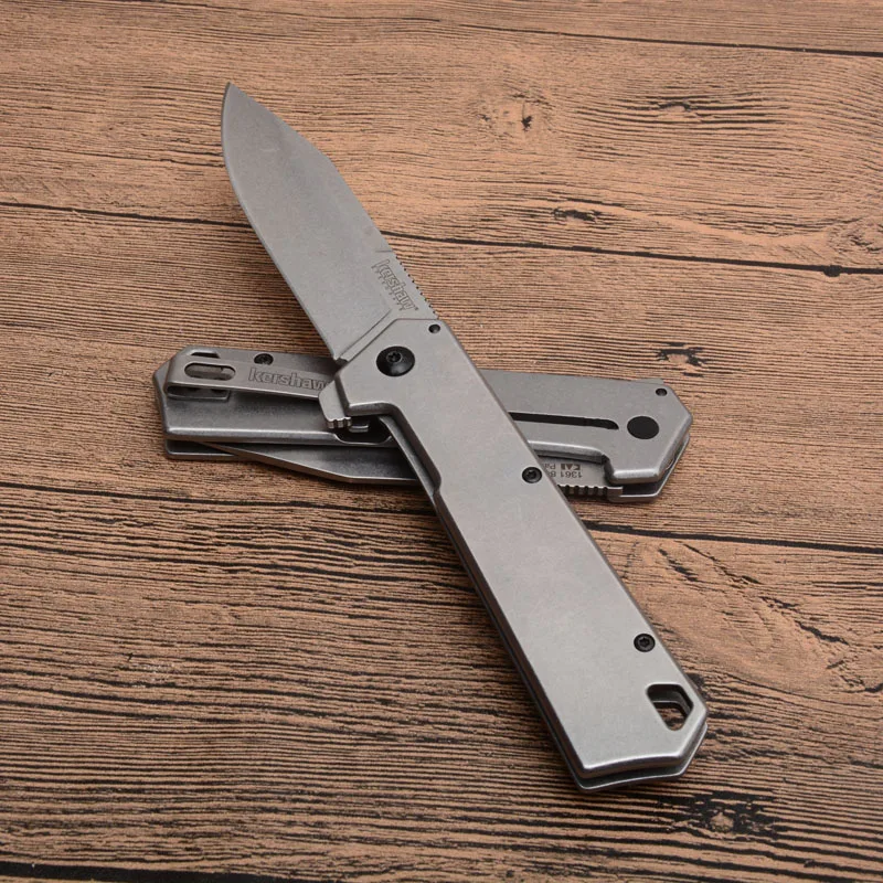 Kershaw 1361 Складной Карманный Походный охотничий нож 8cr13mov лезвие с стальной ручкой