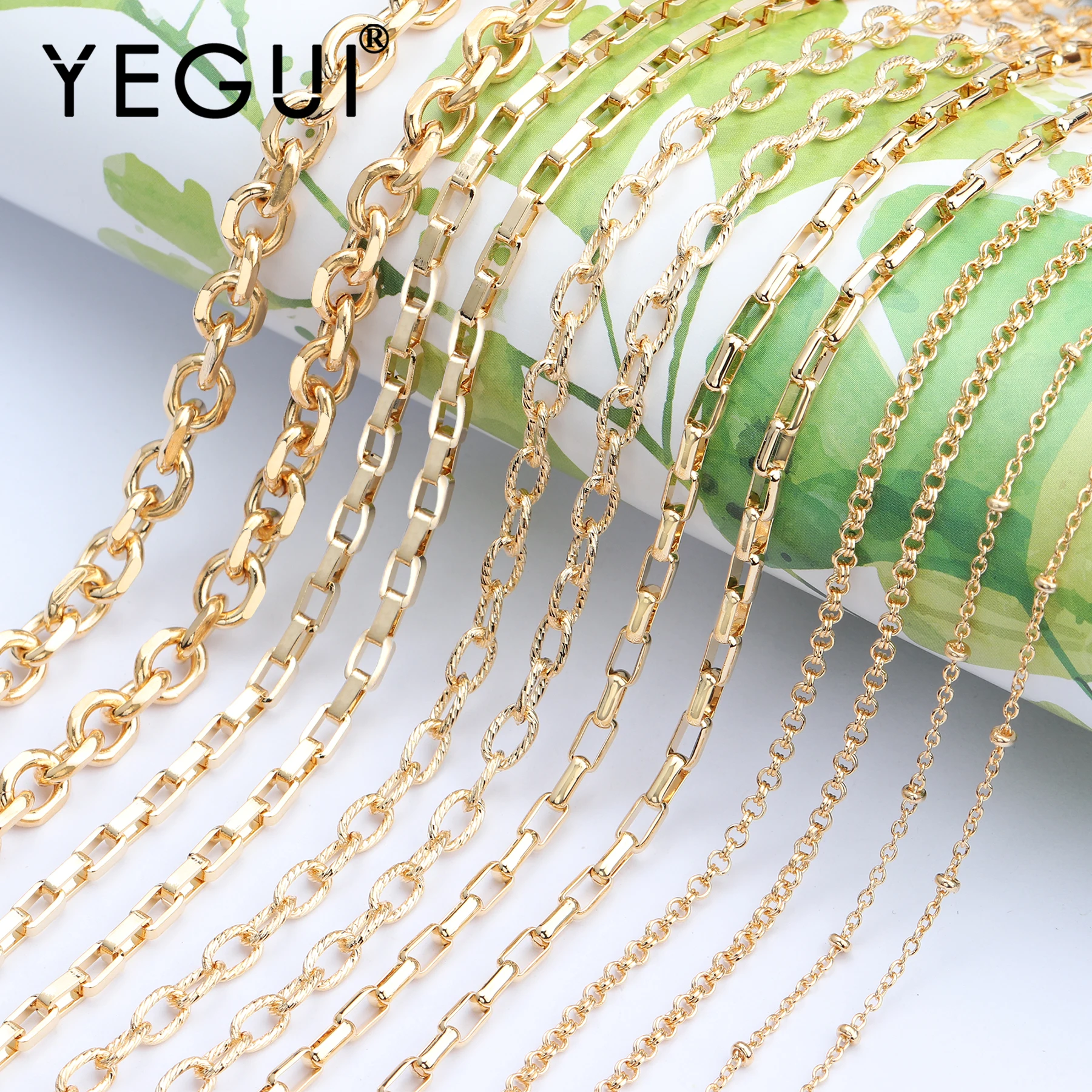 YEGUI C65 ювелирные аксессуары 18k позолота 0 3 мкм Защита окружающей среды diy цепочка