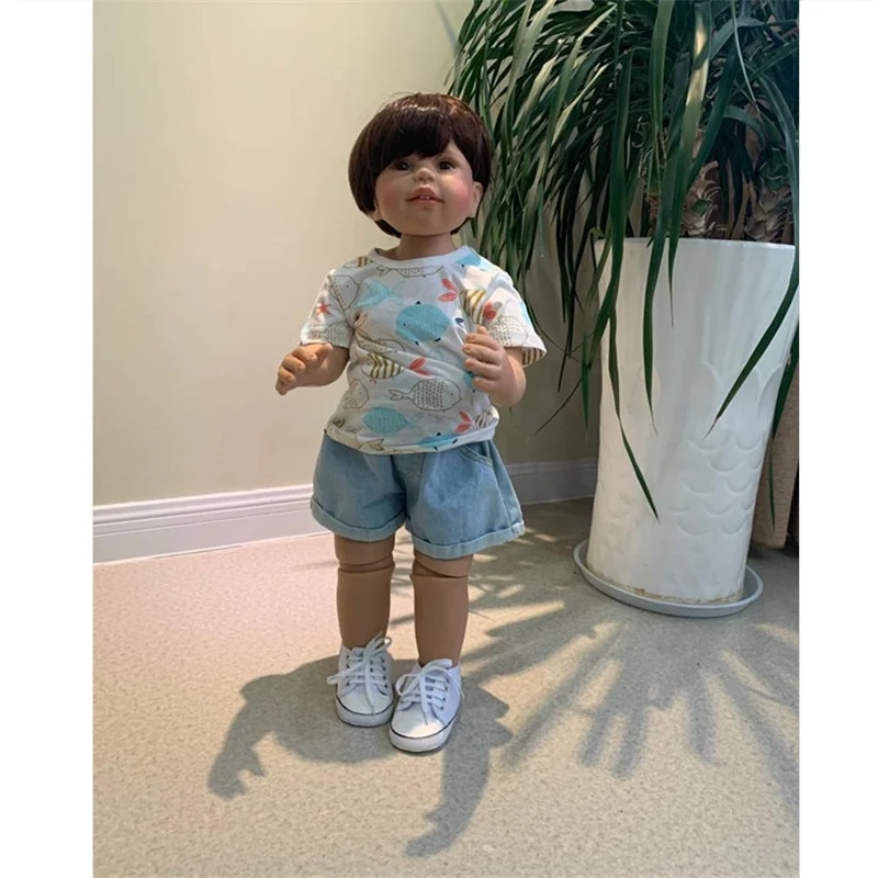70 см Кукла Reborn Baby Boy полностью силиконовая кукла Inteiro реалистичные очаровательные