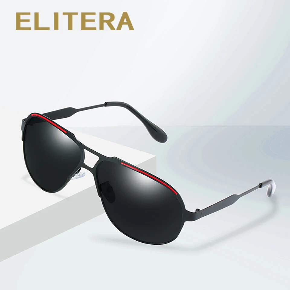 ELITERA фирменный дизайн мужские поляризованные солнцезащитные очки металлические мужские солнцезащитные очки для вождения квадратные Оттенки UV400 Мужские очки