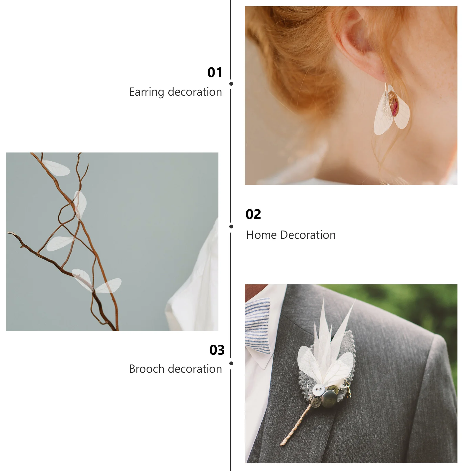 Украшение в виде крыльев стрекозы 20 шт. | Дом и сад