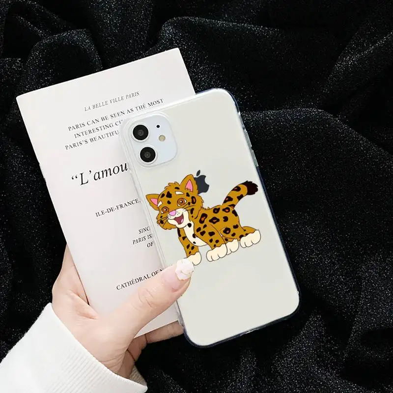 

Leopard cartoon cute Phone Cases Transparent for iPhone 6 7 8 11 12 s mini pro X XS XR MAX Plus cover funda shell