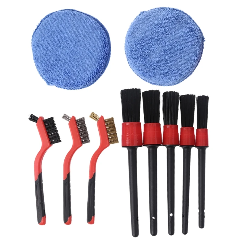 

Car Cleaning Brush, Waxing Detail Brush Set Air-conditioning Air Outlet Cleaning Brush Car Washing Gloves