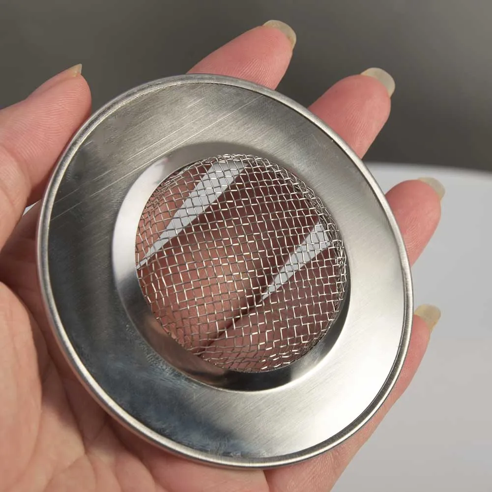 

Useful Kitchen Stainless Steel Sewer Sink Strainer Filter Drain Waste Clean sink strainer 7.5cm